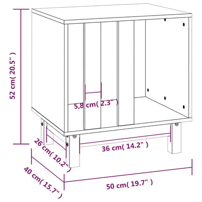 Vidaxl Caseta Para Perros Madera Maciza De Pino Blanco 50x40x52 Cm_2