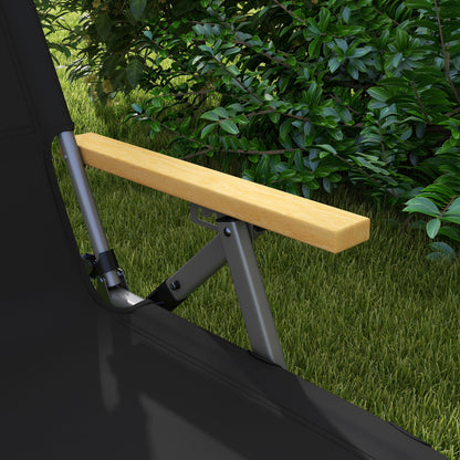 Outsunny 2 Sillas De Camping Plegables De Aluminio 74x59,5x98 Cm Negro_3
