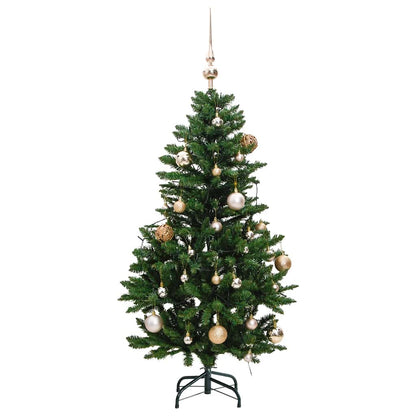 Vidaxl Árbol De Navidad Artificial Con Bisagras 150 Led Y Bolas 150 Cm_3