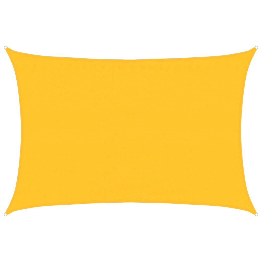 Vidaxl Toldo De Vela Rectangular Hdpe Amarillo 160 G/m² 3,5x4,5 M_0