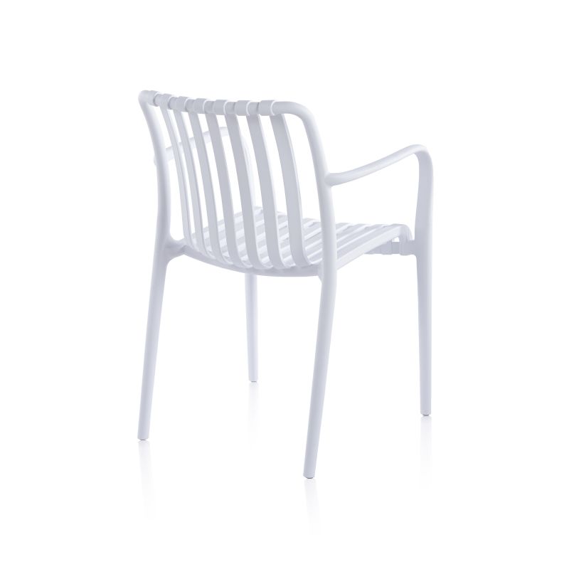 Pack 4 Sillas De Exterior Jamie Arm Polipropileno, Blanco, 57,5 X 81 X 55,5_4