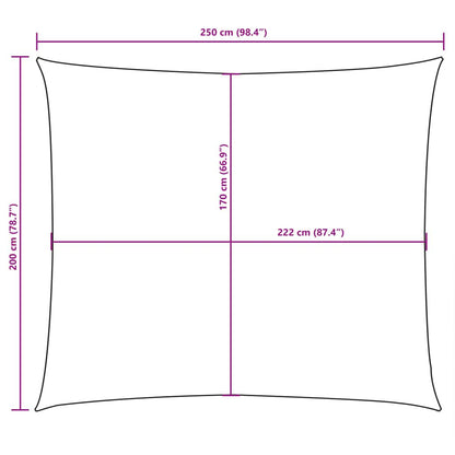 Vidaxl Toldo De Vela Rectangular Tela Oxford Gris Antracita 2x2,5 M_2