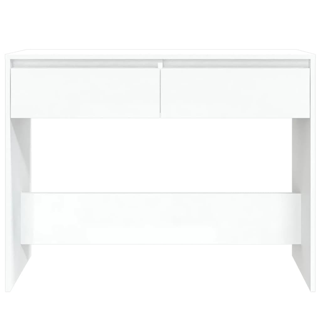 Mesa Consola Madera De Ingeniería Blanca 100x35x76,5 Cm_3