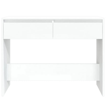 Mesa Consola Madera De Ingeniería Blanca 100x35x76,5 Cm_3