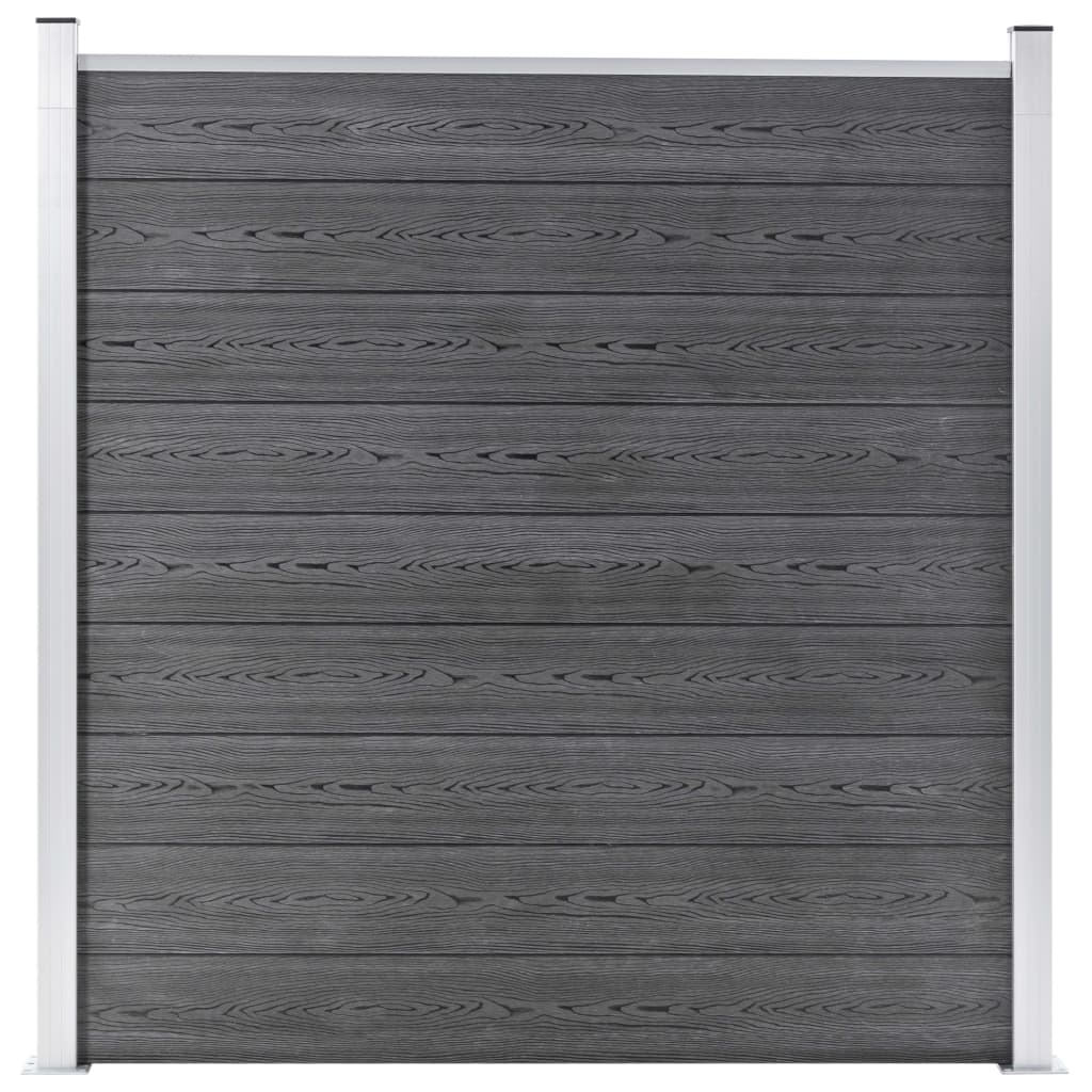 Set De Valla 1 Cuadrada + 1 Oblicua Wpc Gris 273x186 Cm / Vetonek_5