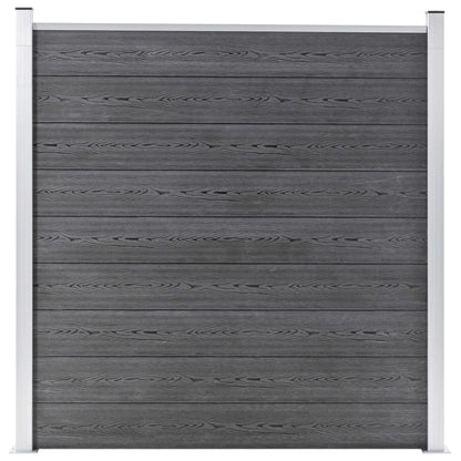 Set De Valla 1 Cuadrada + 1 Oblicua Wpc Gris 273x186 Cm / Vetonek_5