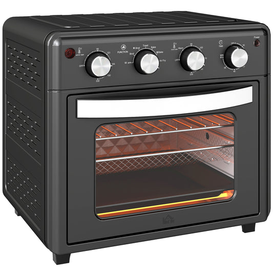 Homcom Horno Eléctrico Multifunción De Sobremesa De 30l 1600w 43x39x39cm Negro_0