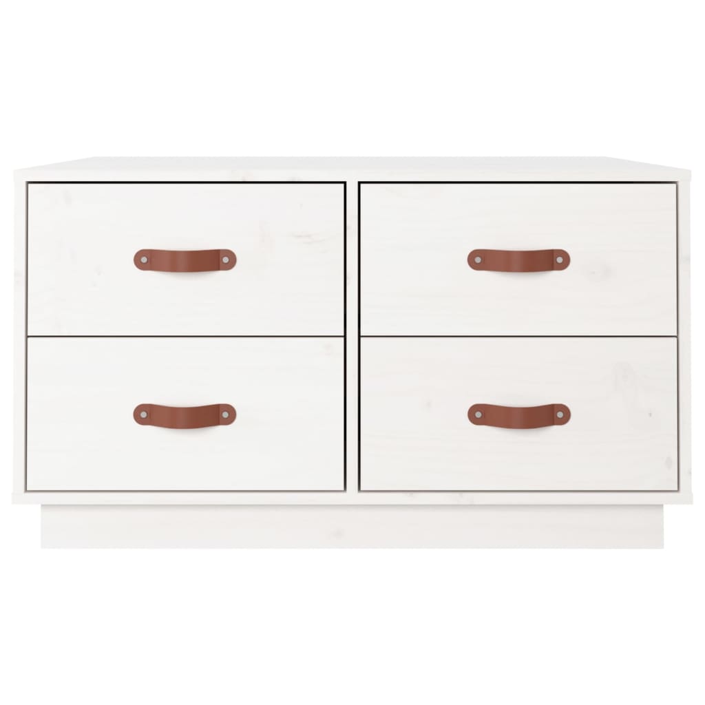 Mesa De Centro De Madera Maciza De Pino Blanco 80x80x45 Cm_4