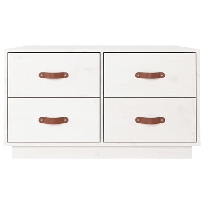 Mesa De Centro De Madera Maciza De Pino Blanco 80x80x45 Cm_4