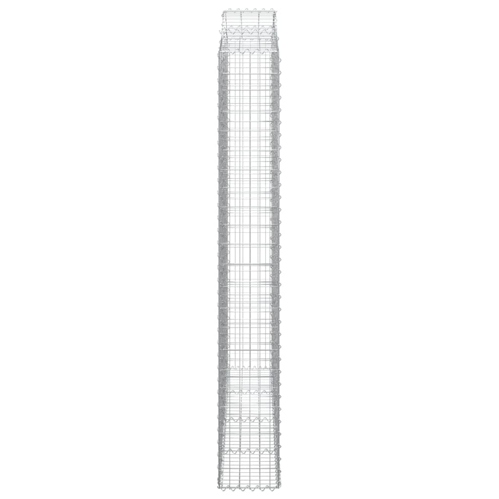 Cestas De Gaviones 2 Uds Forma De Arco Hierro 200x30x220/240 Cm_4