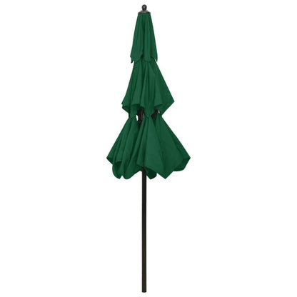 Vidaxl Sombrilla Jardín De 3 Niveles Con Palo De Aluminio Verde 2,5 M_3