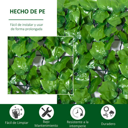 Outsunny Seto Artificial En Rollo 3x1m Para Valla Balcón Barandilla Valla De Privacidad Planta Decorativa Pe_3