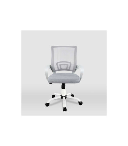 Silla De Estudio Juvenil Martina En Gris Y Blanco. Alto: 88-98, Ancho: 57, Fondo: 53.5._0