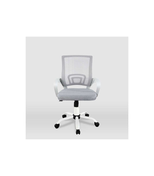 Silla De Estudio Juvenil Martina En Gris Y Blanco. Alto: 88-98, Ancho: 57, Fondo: 53.5._0