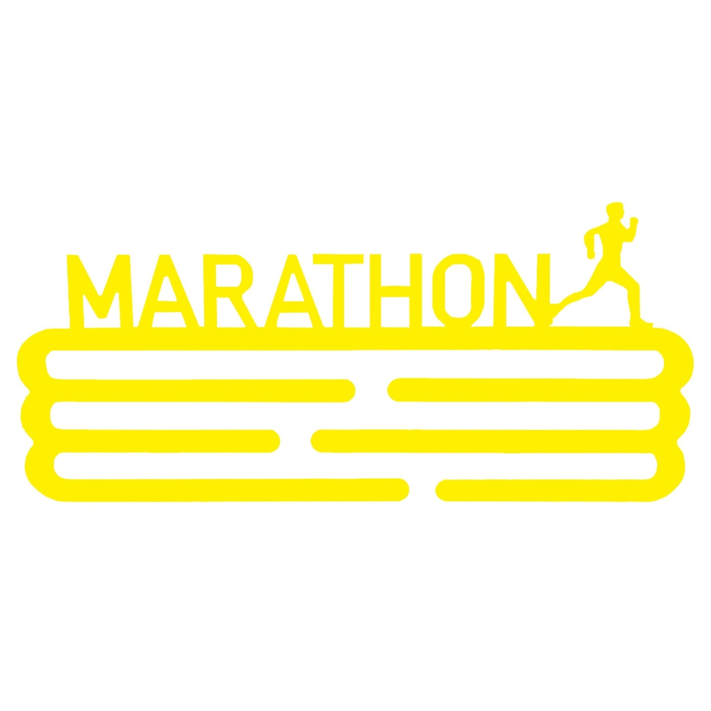 Medallero Maratón Amarillo Well Home Para 15 Medallas - Regalo Único Para Runners_0