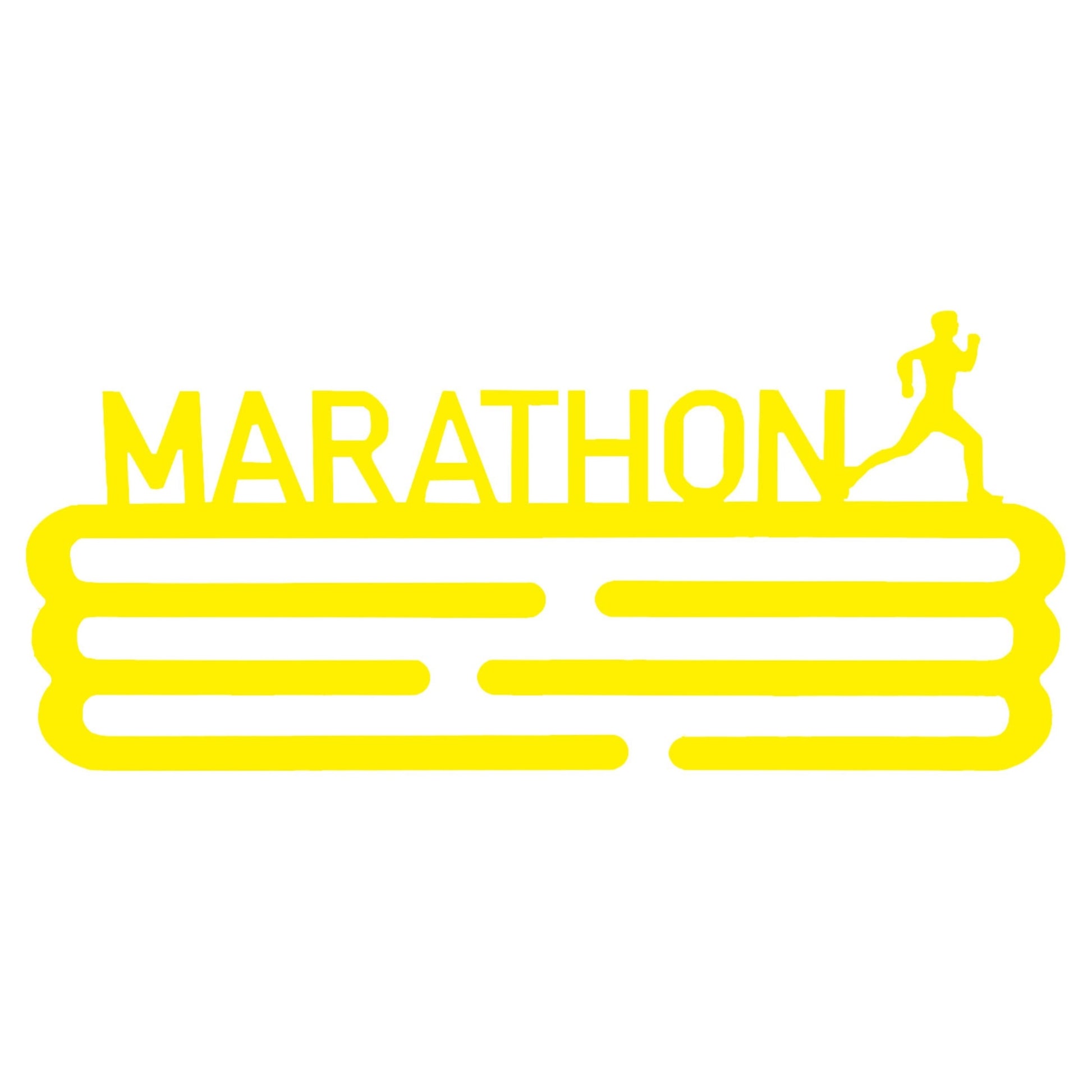 Medallero Maratón Amarillo Well Home Para 15 Medallas - Regalo Único Para Runners_0
