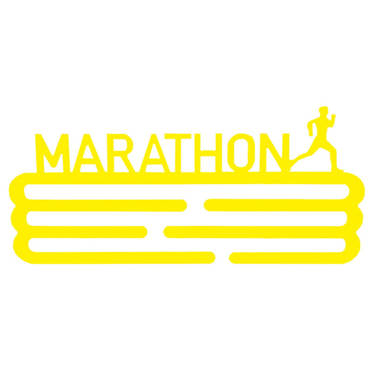 Medallero Maratón Amarillo Well Home Para 15 Medallas - Regalo Único Para Runners