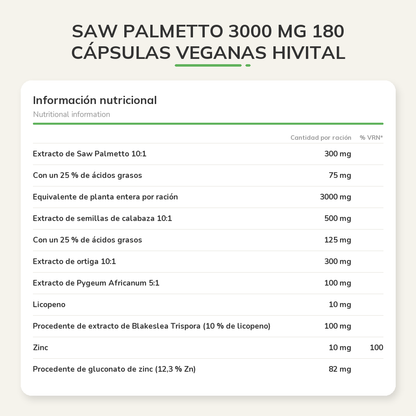 Información nutricional