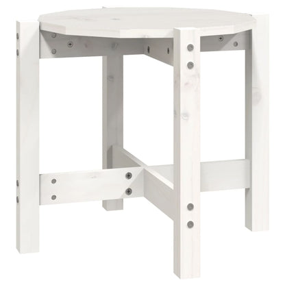 Mesa De Centro De Madera Maciza De Pino Blanco Ø52,5x45 Cm_0