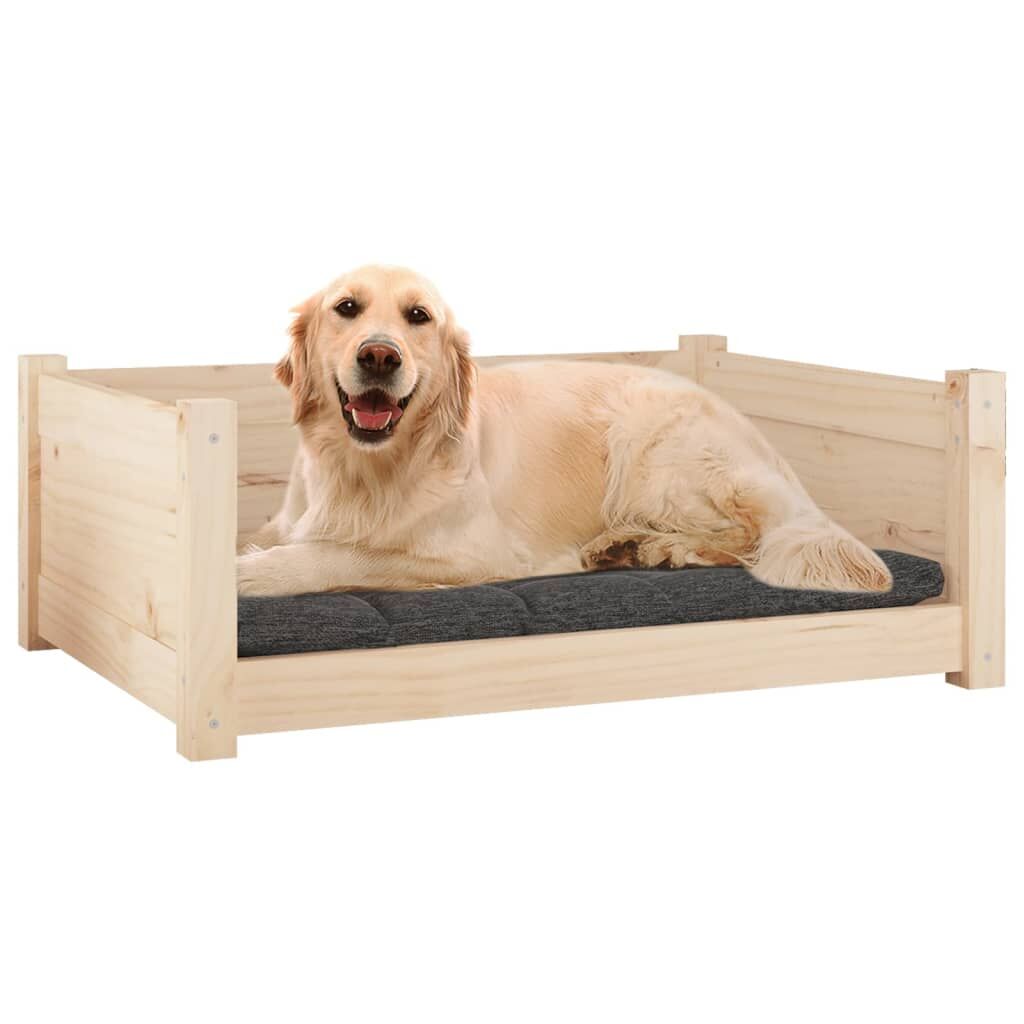 Vidaxl Cama Para Perros Madera Maciza De Pino 75,5x55,5x28 Cm_3