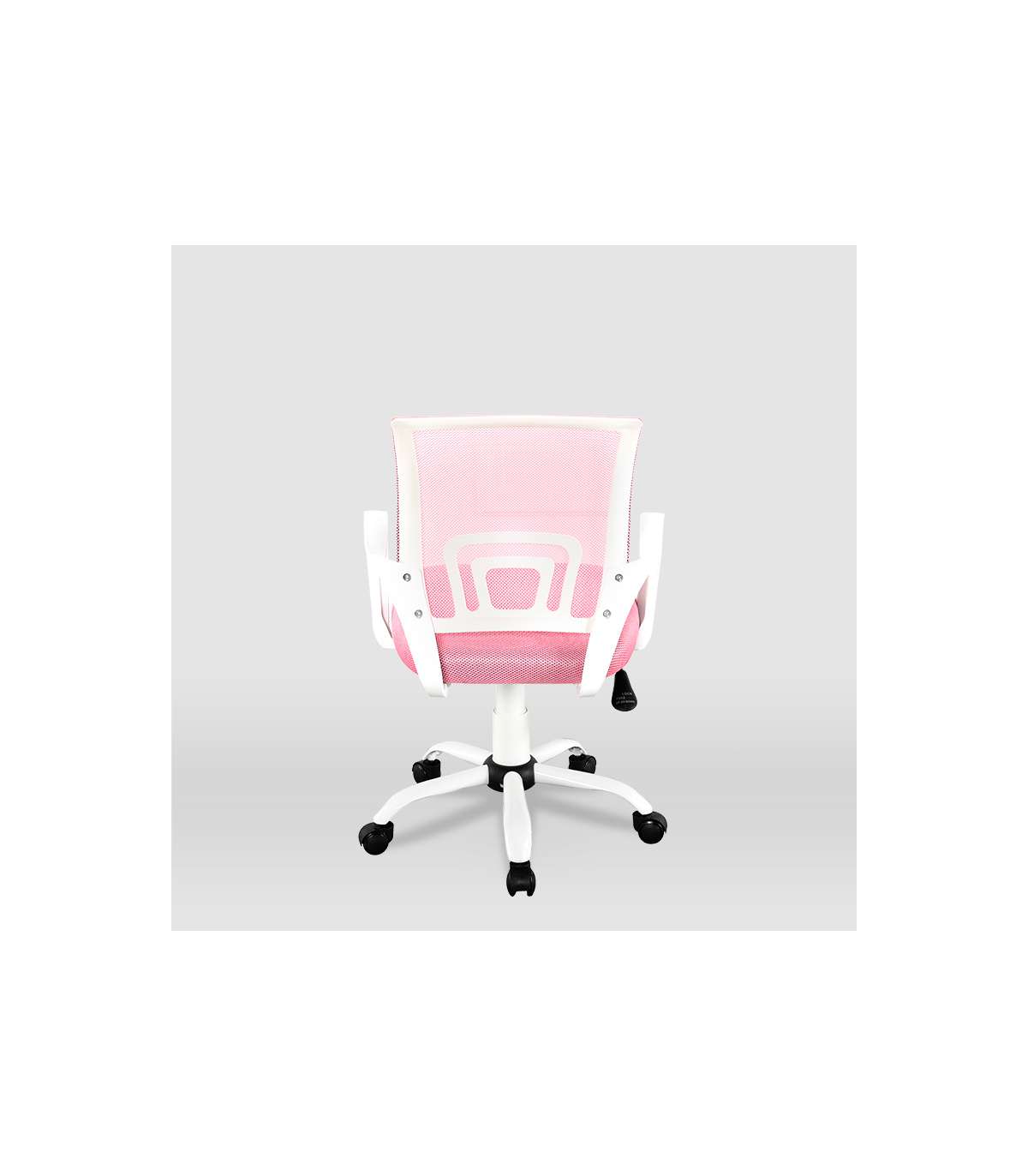 Silla De Estudio Juvenil Martina En Rosa Y Blanco. Alto: 88-98, Ancho: 57, Fondo: 53.5._2