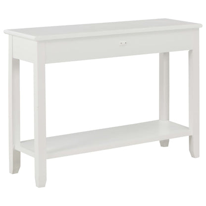 Mesa Consola De Madera Blanco 110x35x80 Cm_2