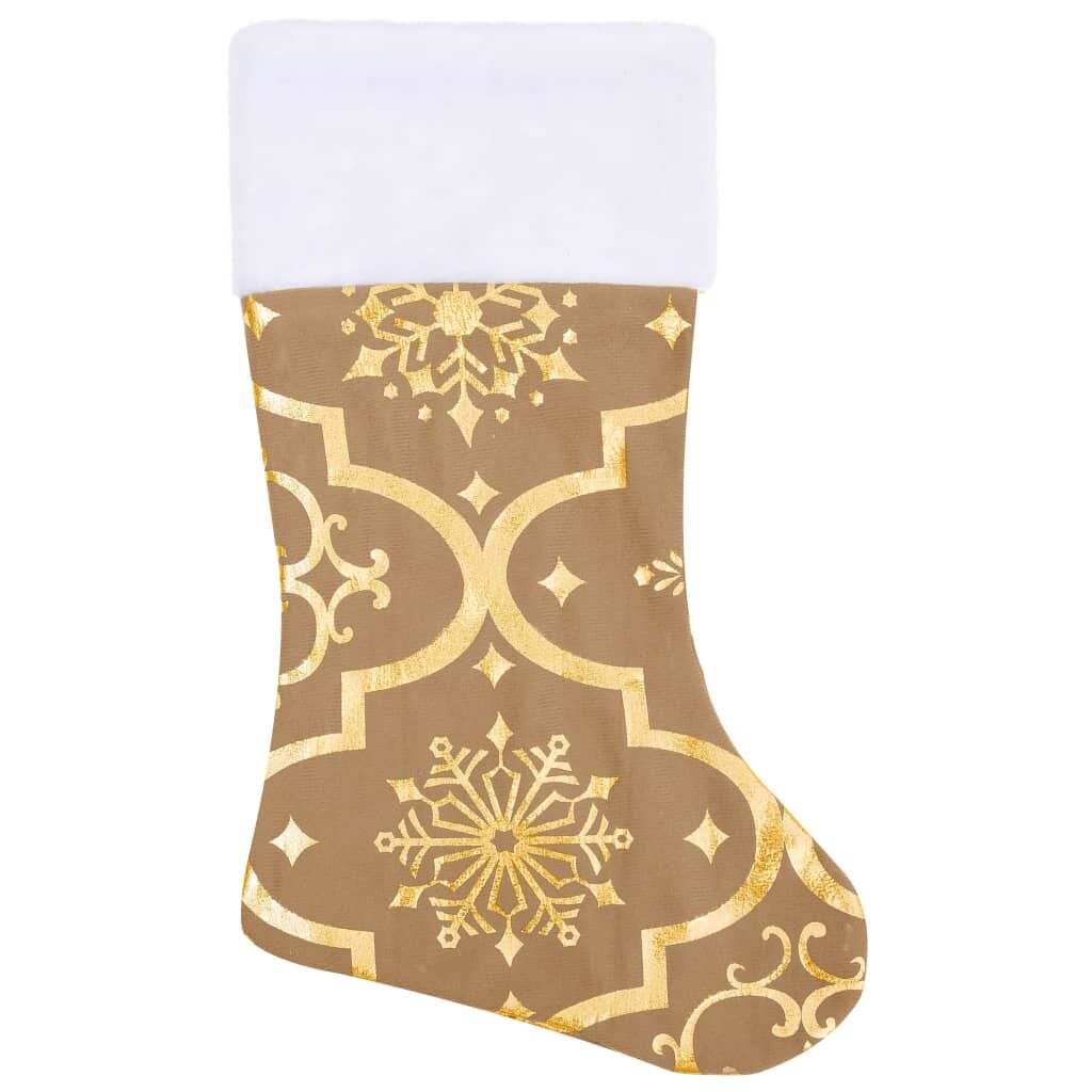 Vidaxl Falda Del Árbol De Navidad Lujo Y Calcetín Tela Amarillo 122cm_3