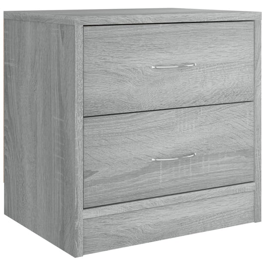 Mesita De Noche Madera De Ingeniería Gris Sonoma 40x30x40 Cm_0