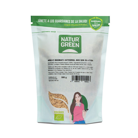 Arroz Basmati Integral Bio Naturgreen 500 g