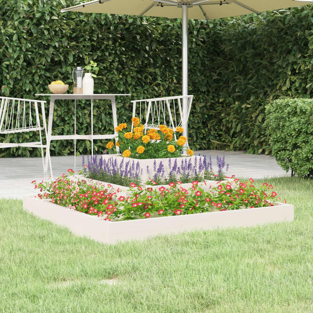 Jardinera De Madera Maciza De Pino Blanco 80x80x27 Cm_1