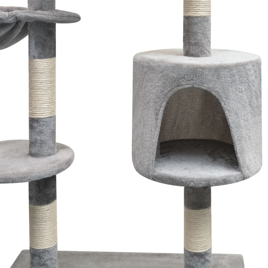 Vidaxl Rascador Para Gatos Con Poste Rascador De Sisal 125 Cm Gris_2
