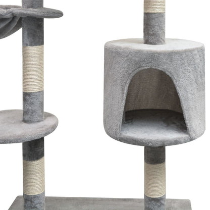 Vidaxl Rascador Para Gatos Con Poste Rascador De Sisal 125 Cm Gris_2