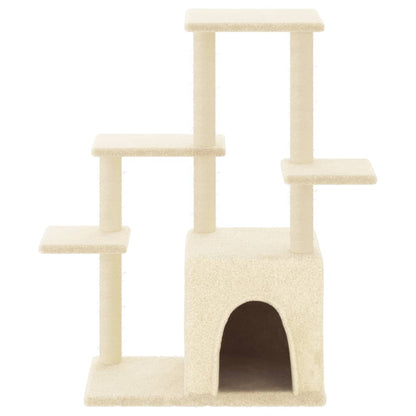 Rascador Para Gatos Con Postes De Sisal Color Crema 97,5 Cm_2
