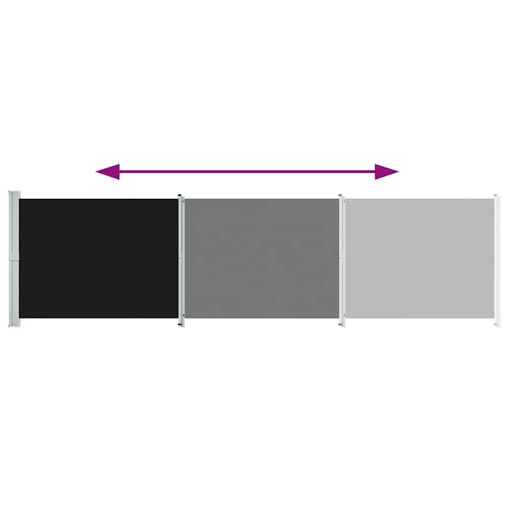 Vidaxl Toldo Lateral Retráctil Para Patio Negro 600x160 Cm_3