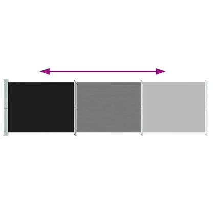 Vidaxl Toldo Lateral Retráctil Para Patio Negro 600x160 Cm_3