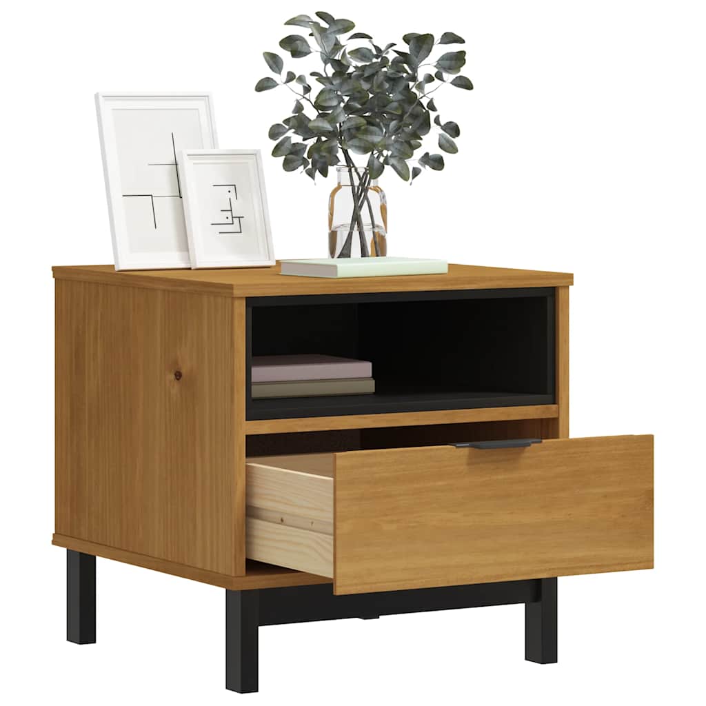 Mesa Auxiliar Flam Madera Maciza De Pino 50x50x50 Cm_1