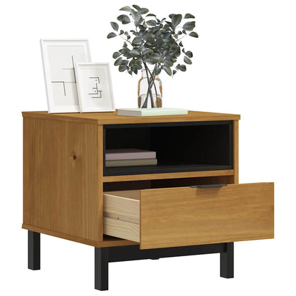 Mesa Auxiliar Flam Madera Maciza De Pino 50x50x50 Cm_1