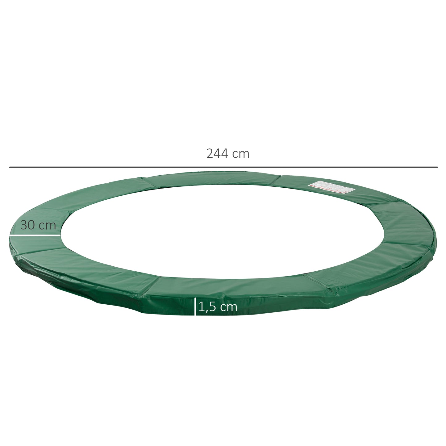 Homcom Cubierta Protectora Para Cama Elástica Trampolín Ø244 Cm Verde_2