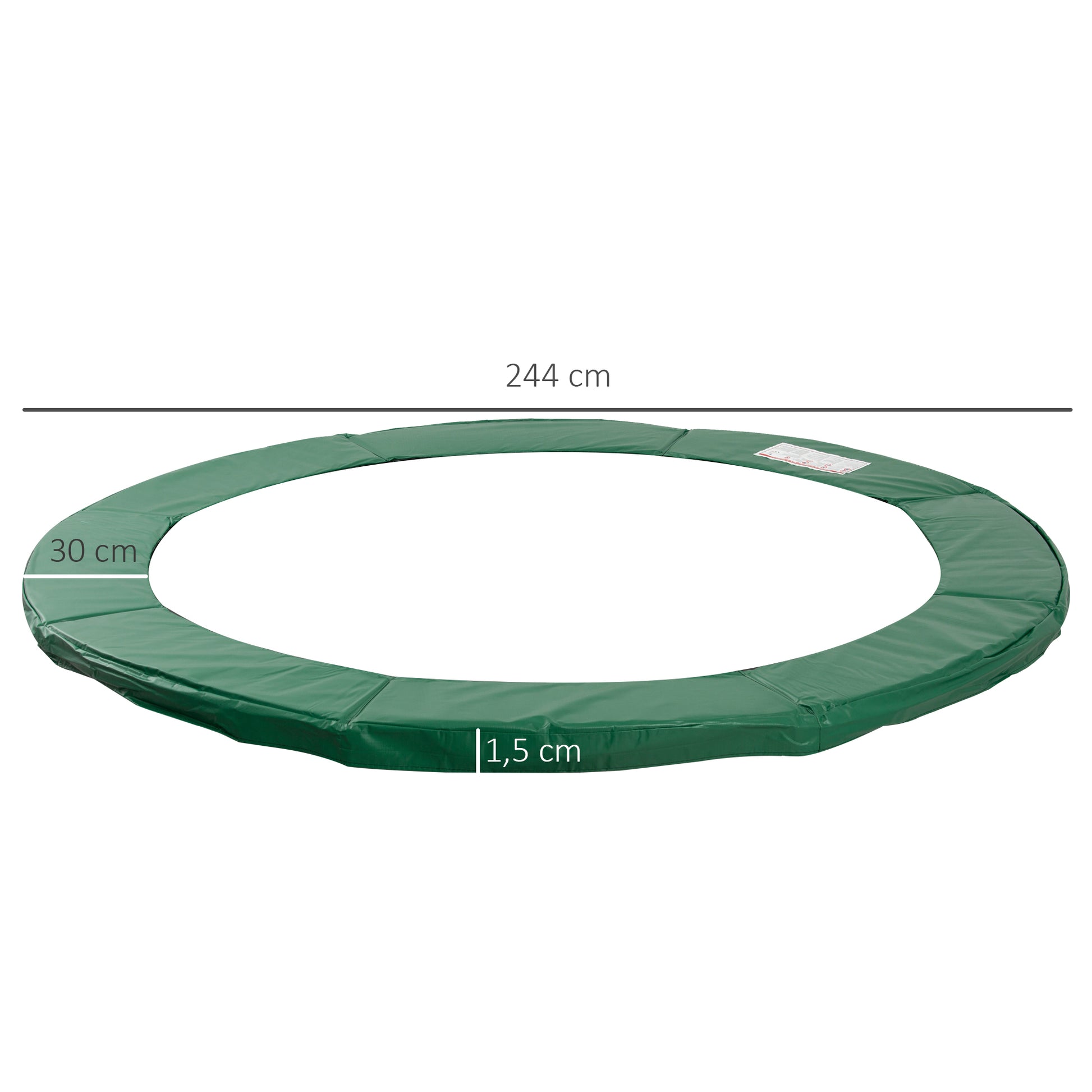 Homcom Cubierta Protectora Para Cama Elástica Trampolín Ø244 Cm Verde_2