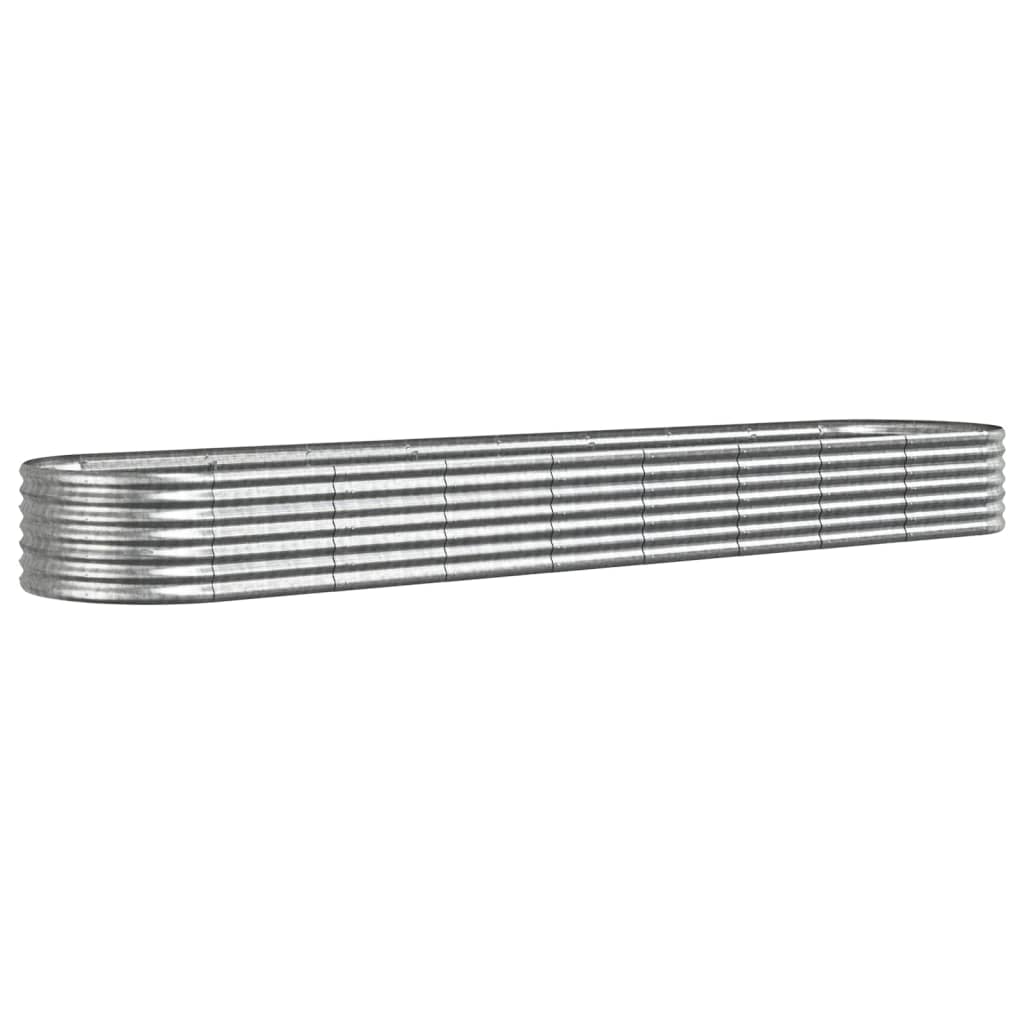 Jardinera Arriate Acero Galvanizado Plata 368x80x36 Cm_0