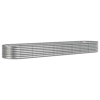 Jardinera Arriate Acero Galvanizado Plata 368x80x36 Cm_0