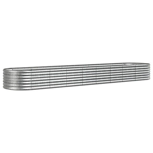 Jardinera Arriate Acero Galvanizado Plata 368x80x36 Cm_0