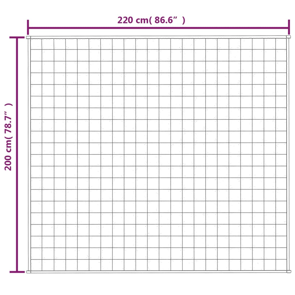 Vidaxl Manta Con Peso Tela Color Crema Claro 200x220 Cm 13 Kg_2
