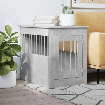 Jaula Para Perros Madera Ingeniería Gris Hormigón 55x80x68 Cm_1