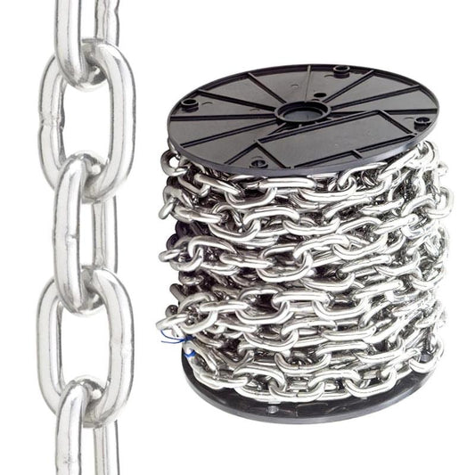 Cadena En Rollo Zincada 3 Mm. (rollo 125 Metros)_0