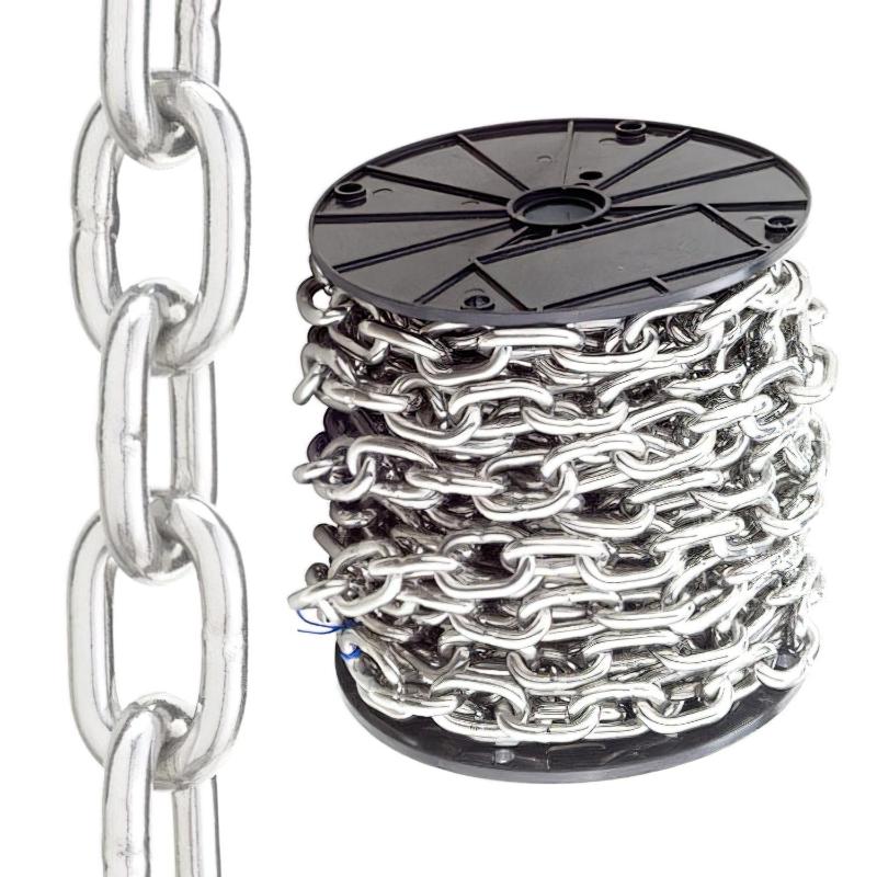 Cadena En Rollo Zincada  4 Mm.(rollo 84 Metros)_0