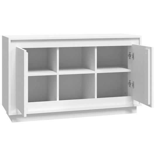 Aparador De Madera Contrachapada Blanco 102x35x60 Cm / Vetonek_0