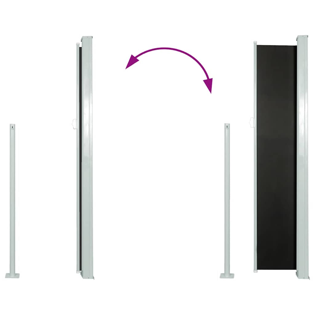Vidaxl Toldo Lateral Retráctil 160x500 Cm Negro_4