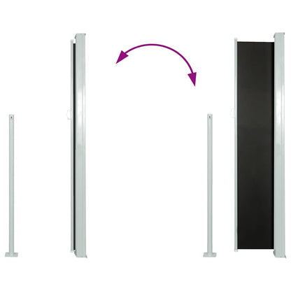 Vidaxl Toldo Lateral Retráctil 160x500 Cm Negro_4