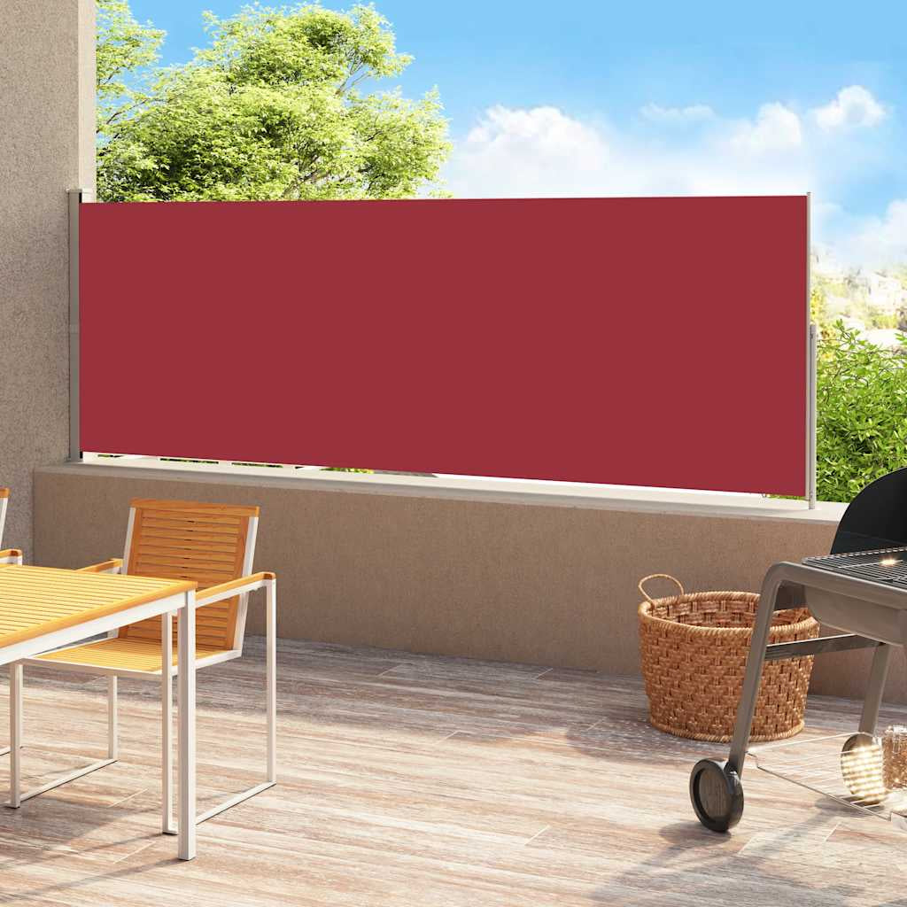 Vidaxl Toldo Lateral Retráctil Para Patio Rojo 200x500 Cm_1